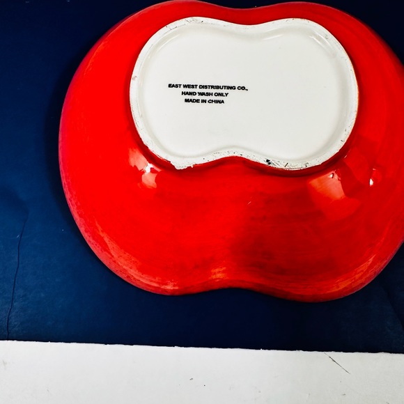 East West Distributing Co Apple Shaped Ceramic Dish - serving - Fruit - Picture 2 of 5